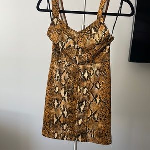 Zara animal print mini dress